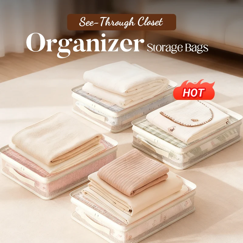 See-Through Closet Organizer Storage Bags
