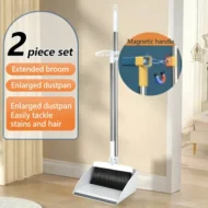 Stand-Up Dustpan Set with 180° Rotating Broom - Image 4