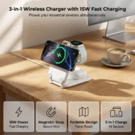 3-in-1 Foldable Magnetic Wireless Charger Stand