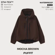 🧥Wide-Brim Hood💧Short Oversized Rain Jacket With Bubble Hem,Adjustable Cuffs - Image 7