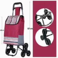 Large Capacity Portable Folding Stair Climbable Cart - Image 9