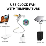 🔥Hot Sale，Buy 2 GET 1🔥USB Fan with LED Clock Lighting - Image 3