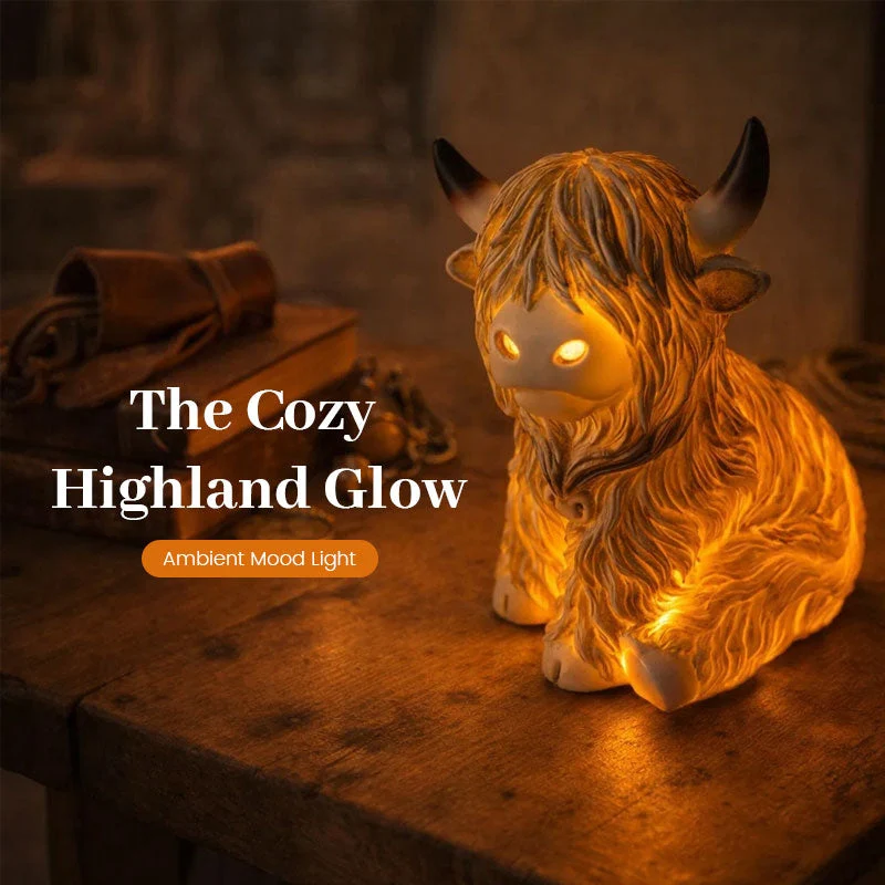 Cute Highland Cow Night Light