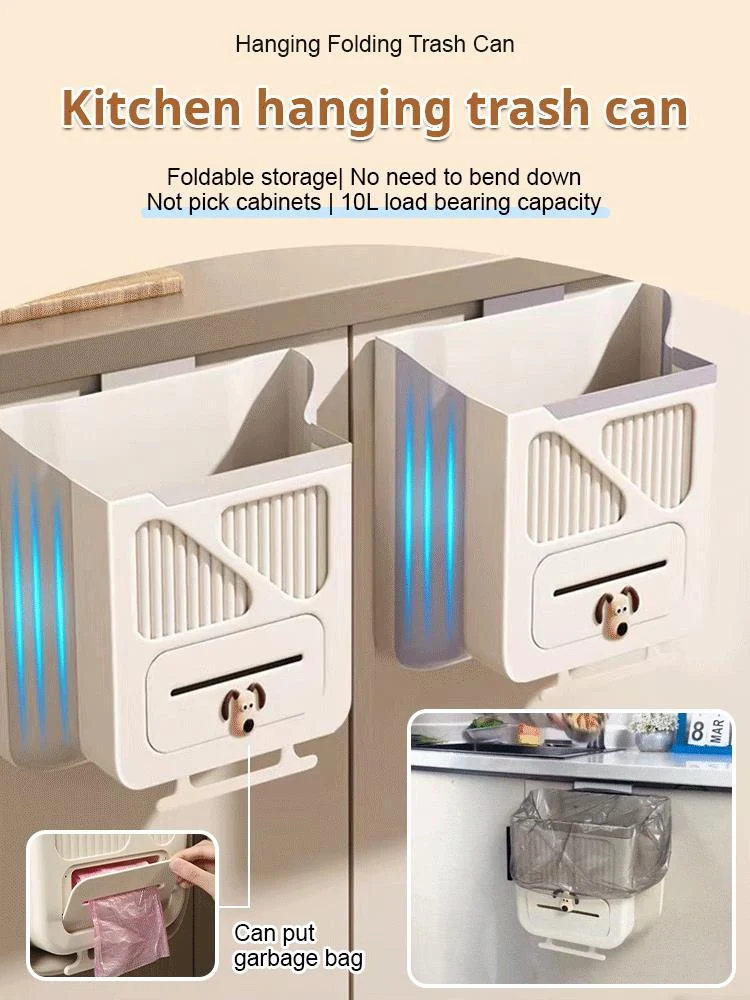 🔥While Supplies Last 50% OFF!🎉 Folding Hanging Kitchen Waste Trash Can🗑️