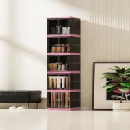 Foldable & Stackable Shoe Cabinet with Clear Doors - Image 15