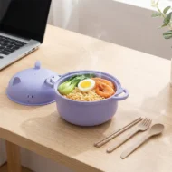 🔥While Supplies Last 40% OFF!🎉 1300ml Instant Noodle Bowl Set with Lid & Cutlery - Image 5