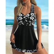 Women's Floral Print Tankini Swimsuits with Boyshorts - Image 2