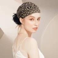 Ladies Floral Lace Headscarf - Image 4