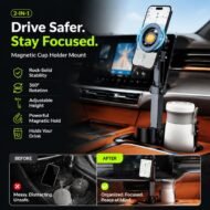 ⭐2026 New Arrival💥HOT SALE🥳🧲Car Cup Holder Phone Mount – 360° Adjustable, Strong N52 Magnet, One-Hand Operation, Fits All Phones, Stable Magnetic & Clamp Models for Safe Driving - Image 4