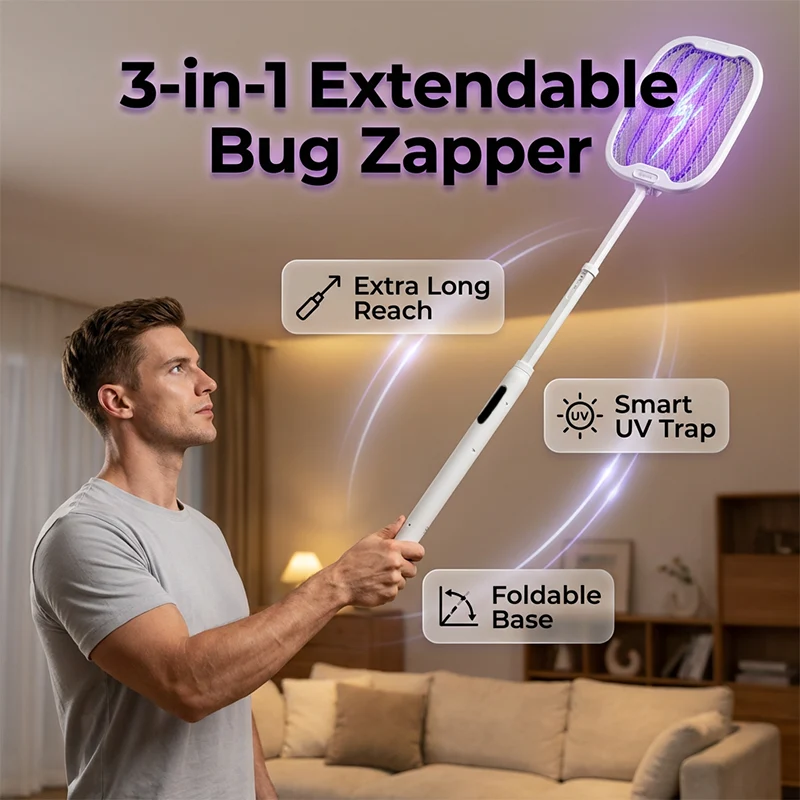 🦟 50% OFF NOW! ☀️3-In-1 Extendable Bug Zapper