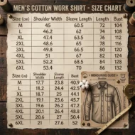 Men's Long Sleeve Cotton Workwear Shirt - Image 8