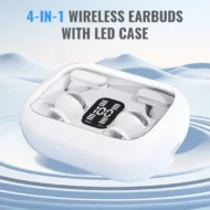 4-in-1 Wireless Earbuds with LED Case