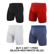 Men's Mid-Waist Stretch Sports Flat Briefs - Image 23