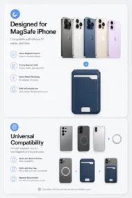 Smart MagSafe Wallet Made of Genuine Nappa Leather – with Apple Find My™ & Google Find Hub™, RFID Protection, and Wireless Charging. - Image 12