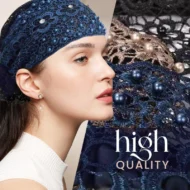 Ladies Floral Lace Headscarf - Image 10