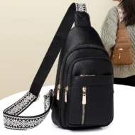 Women's Vintage PU Leather Chest Bag - Image 9
