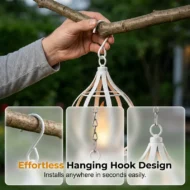 Realistic Flame Solar Hanging Lantern - Image 8