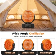 Solar Portable Misting Camping Fan with Remote - Image 4