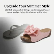 ⏳Time-Limited Special⏰Women's Bowknot Peep-Toe Wedge Sandals - Image 6
