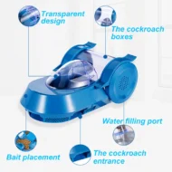 Household Reusable Cockroach Trap with 3PCS Bait - Image 2