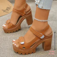 Women's Summer Platform One-Strap Sandals - Image 12