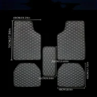 5 pcs Waterproof Leather Car Floor Mats - Image 9