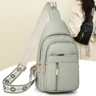 Women's Vintage PU Leather Chest Bag - Image 11