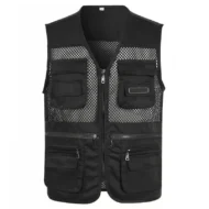 Men's V-Neck Multi-Pocket Mesh Vest - Image 7