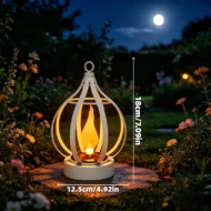 Realistic Flame Solar Hanging Lantern - Image 9