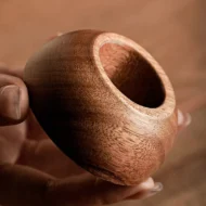 Vintage Coffee Mug with Wooden Handle & Saucer - Image 7