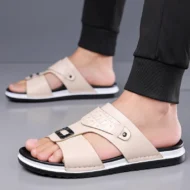 📢📢50% OFF !! ⏰Men's Faux Leather Slip-On Sandals - Image 3