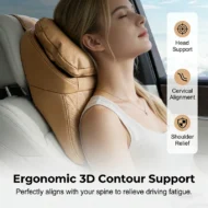 Aviation-Grade PU Leather Car Headrest - Image 3