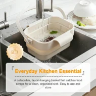 Collapsible Faucet-Hanging Sink Strainer Basket - Image 8