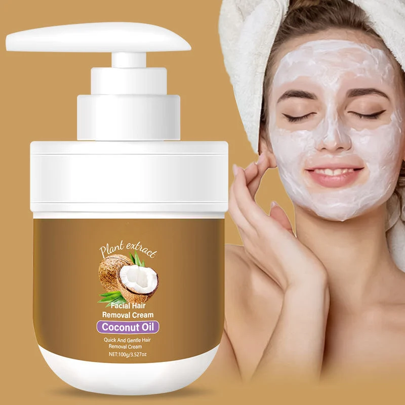 🎁 Buy 2 get 1 FREE! 🥥✨ Coconut facial hair removal cream – Gentle & effective