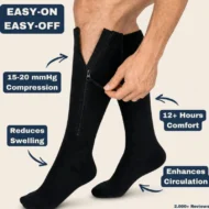 🥳2026 HOT SALE🥳💞50% OFF!✨ 💝Knee-High Sports Support Socks with Zipper - Image 5