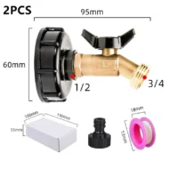 IBC Tote Tank Adapter with Brass Ball Valve - Image 17