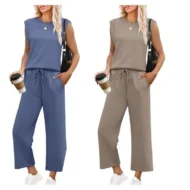 🌺 Hot Sale 49% OFF🌺 New Women's  Sleeveless Top & Wide-Leg Pants 2-Piece Set - Image 10