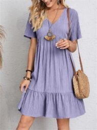 🔥Hot Sale 49% OFF💝Retro V-neck Loose Casual Dress - Image 5