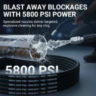 High-Pressure Sewer Jetter Hose with Nozzle - Image 4