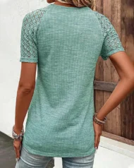 🔥Promotion - 49% discount🎉Lace short sleeve t-shirt - Image 10