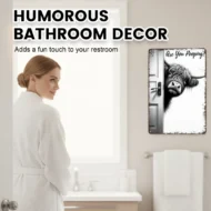 Funny Highland Cow Are You Pooping Metal Sign
